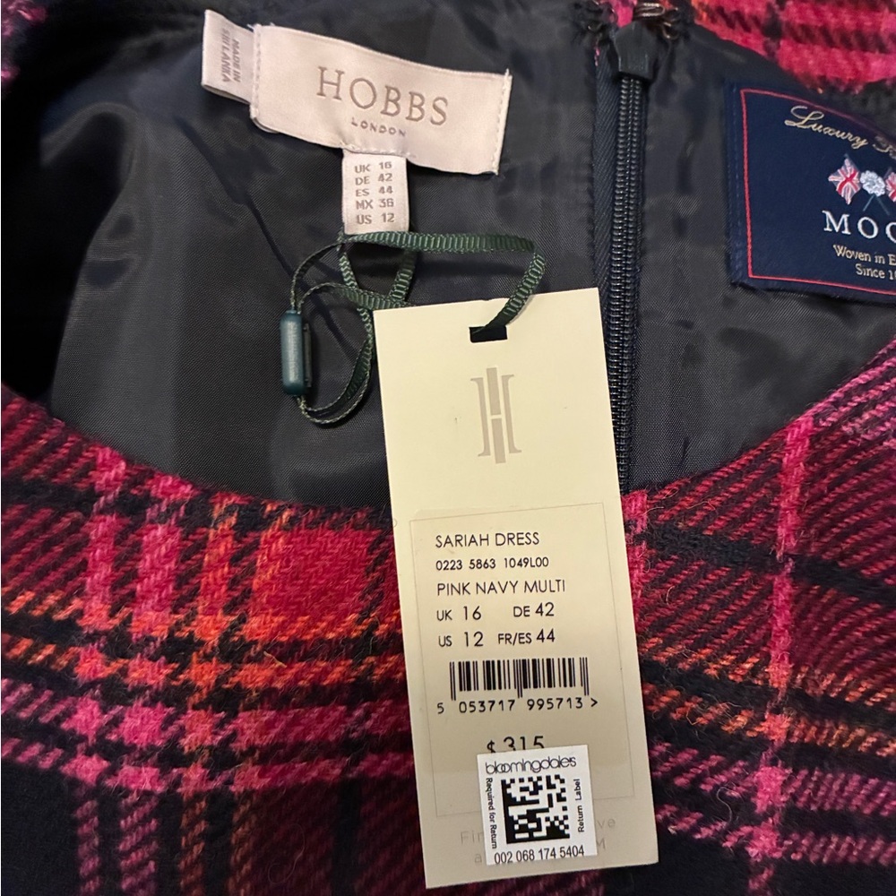 Hobbs London Sariah Plaid Wool Dress. - Picture 7 of 8